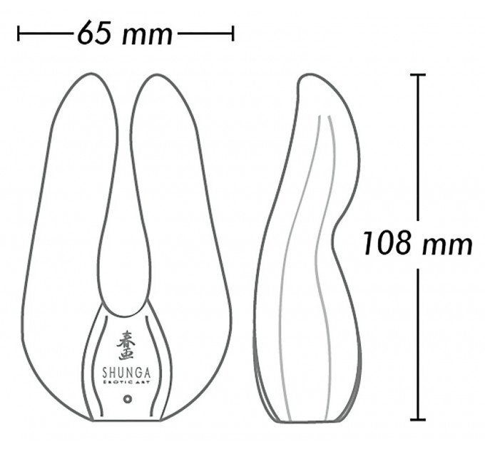 Вибратор для клитора Shunga Aiko, розовый , 10.5 см х 6.5 см