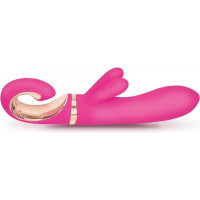 Вибратор-кролик с двумя отростками для клитора Grabbit GVibe, розовый, 23.5 см х 4 см