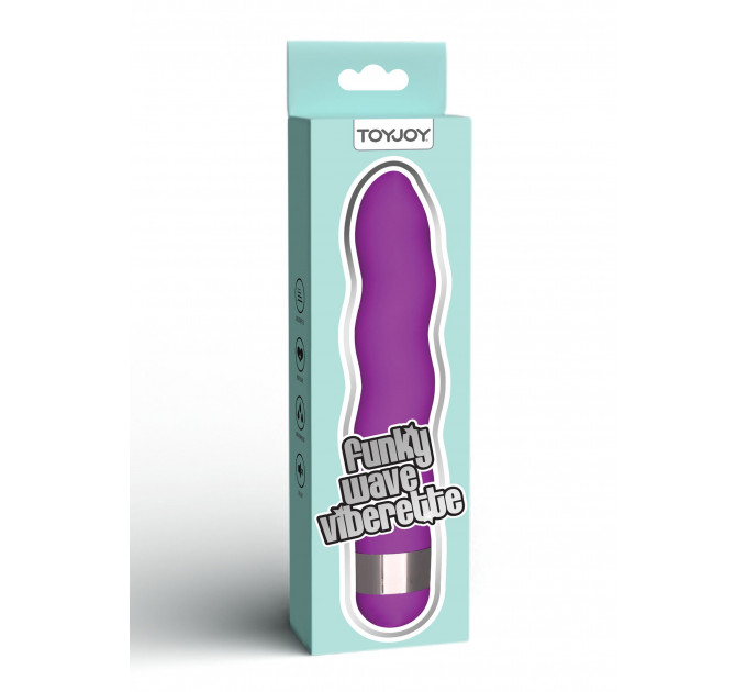 Вібратор багатошвидкісний Toy Joy Funky Wave Viberette хвилеподібної форми, колір фуксія
