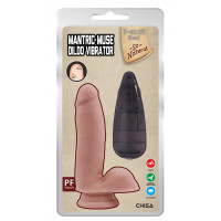 Вібратор реалістичний Chisa T-skin ReaL, з пультом, бежевий, 17.5 х 3.8 см