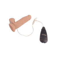 Вібратор реалістичний Chisa T-skin ReaL, з пультом, бежевий, 17.5 х 3.8 см