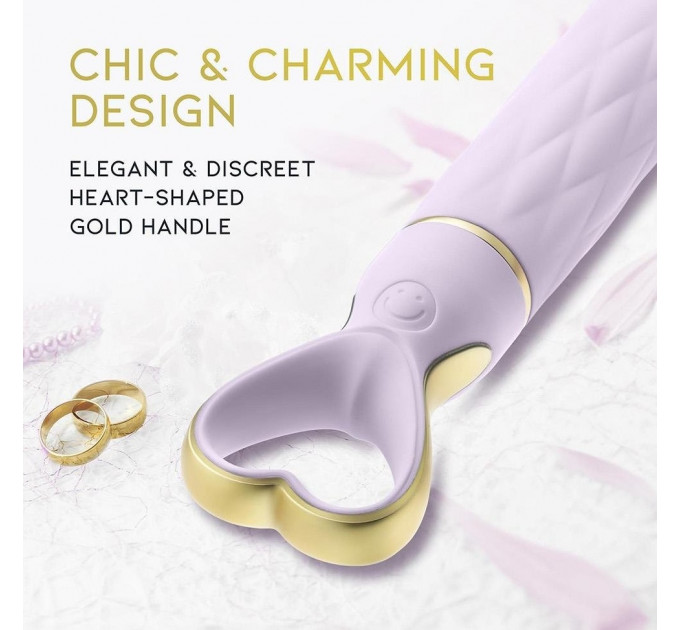 Вибратор рельефный с ручкой в форме сердца Blush Delice Heartthrob цвет ,,лаванда,,