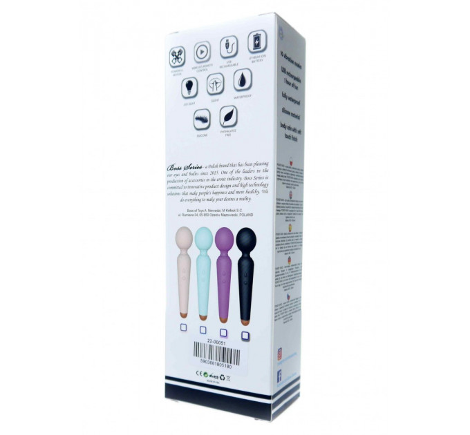 Вибро-Микрофон голубой Rechargeable Power Wand USB 10 Functions