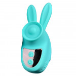Вибростимулятор на палец Зайчик Passion Play, 12 режимов вибрации + 3 интенсивности, бирюзовый