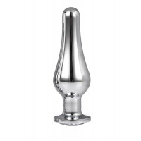 DT21825 анальна пробка конічної форми Dream Toys GLEAMING LOVE SILVER PLEASURE PLUG L