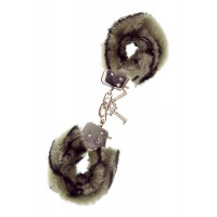 Наручники METAL HANDCUFF WITH PLUSH, ZEBRA