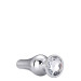DT21825 анальна пробка конічної форми Dream Toys GLEAMING LOVE SILVER PLEASURE PLUG L