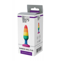 Райдужний анальний плаг COLOURFUL LOVE RAINBOW ANAL PLUG SMALL