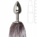 Анальная пробка с серым хвостиком EasyToys Fox Tail Plug ,S