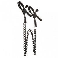 Затискачі на соски Lucky Bay Nipple play з ланцюжком, чорний