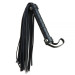 F61419 батіг з екошкіри c вузькими хвостами FLOGGER BLACK