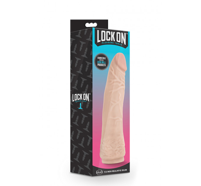 Реалистичная насадка для страпона LOCK ON 7.5INCH REALISTIC LOCK ON DILDO