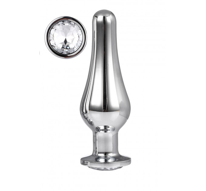 DT21825 анальна пробка конічної форми Dream Toys GLEAMING LOVE SILVER PLEASURE PLUG L
