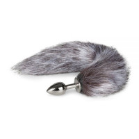 Анальная пробка с серым хвостиком EasyToys Fox Tail Plug ,S Анальная пробка с серым хвостиком EasyToys Fox Tail Plug ,S
