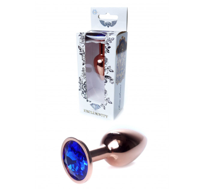 Анальна пробка Plug-Jewellery Red Gold PLUG- Dark Blue