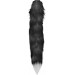 Анальная пробка с хвостом Anal plug faux fur fox tail black polyeste