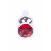 Анальная пробка с красным кристаллом Plug-Jewellery Silver BUTT PLUG- Red