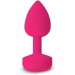 Анальная пробка с вибрацией S Gplug Gvibe, силиконовая, розовая, 8.2 х 3 см