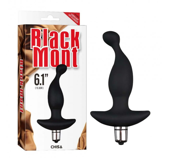 Анальная пробка с вибропулей Chisa Black Mont, черная