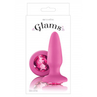 Анальна пробка з кристалом NS Novelties Glams Gem, рожевий