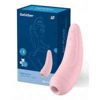 Бесконтактный смарт стимулятор клитора SATISFYER CURVY2+ розовый