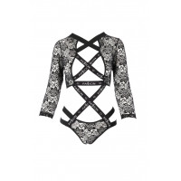 Боди с длинными рукавами и открытой грудью LETICIA BODY black S/M - Passion