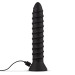 Вибратор анальный с рельефом EasyToys Screwed, черный, L