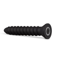 Вібратор анальний із рельєфом EasyToys Screwed, чорний, L