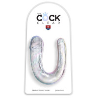 Фаллоимитатор двойной Pipedream King Cock Clear, прозрачный, M