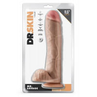 Фаллоимитатор гигант реалистик Blush Dr. Skin Mr. Savage на присоске, бежевый