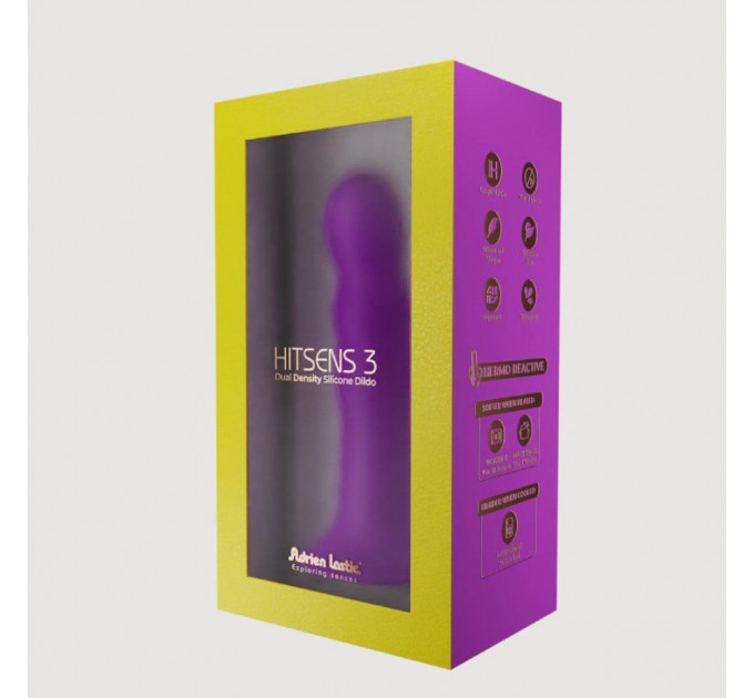 Фаллоимитатор термореактивный Adrien Lastic Hitsens 3 фиолетовый