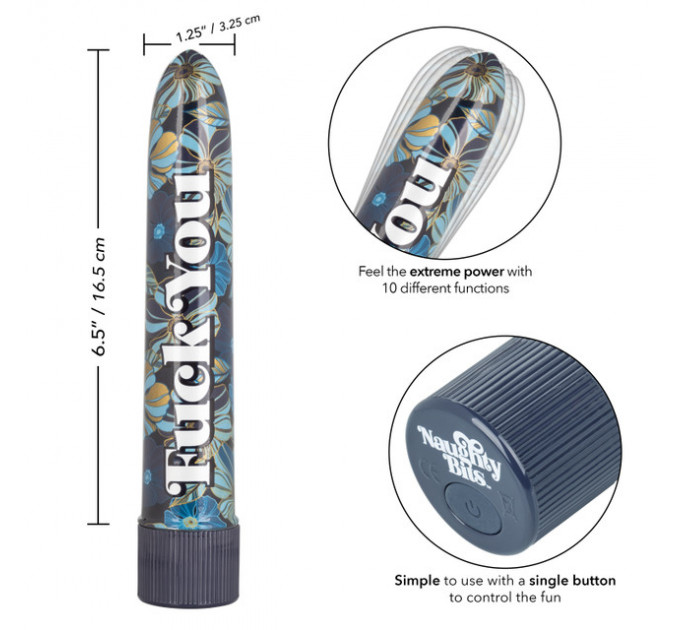 Классический вибратор CalExotics Naughty Bits: Fuck You Personal Vibrator - Free Shipping