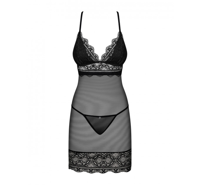 Пеньюар Obsessive Reneliai и стринги S/M