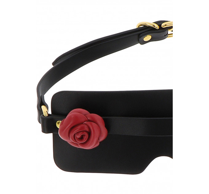 Маска БДСМ с декоративной розой Taboom Wild Roses Blindfolc черная