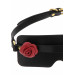 Маска БДСМ с декоративной розой Taboom Wild Roses Blindfolc черная