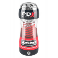 Мастурбатор Pipedream PDX Elite Viewtube 2 прозрачный, 18 см