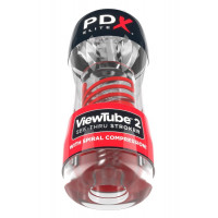 Мастурбатор Pipedream PDX Elite Viewtube 2 прозрачный, 18 см