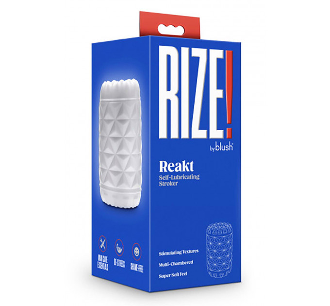 Мастурбатор самосмазывающийся Blush Rize белый, 10.1 см