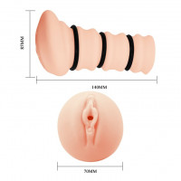 Мастурбатор вагина реалистичная с кольцами Crazy Bull Masturbator Vagina