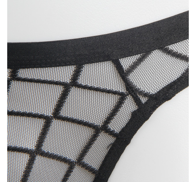 Чоловічі труси Star Night напівпрозорі, в сіточку, чорні, M