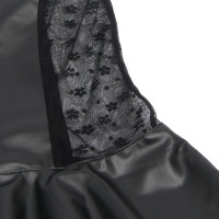 Міні-сукня з блискавкою та підтяжками Star Night з імітації шкіри, чорна, S