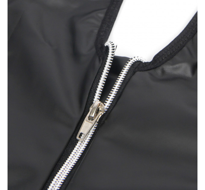 Міні-сукня з блискавкою та підтяжками Star Night з імітації шкіри, чорна, S