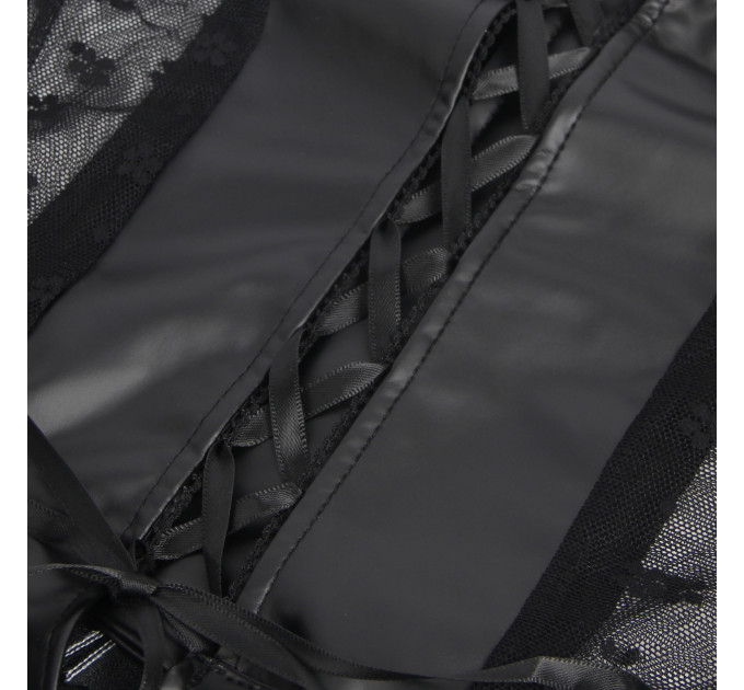 Міні-сукня з блискавкою та підтяжками Star Night з імітації шкіри, чорна, S