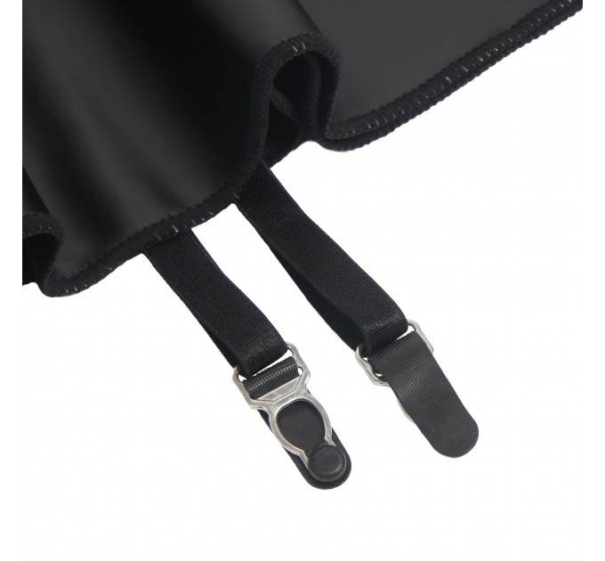 Міні-сукня з блискавкою та підтяжками Star Night з імітації шкіри, чорна, S