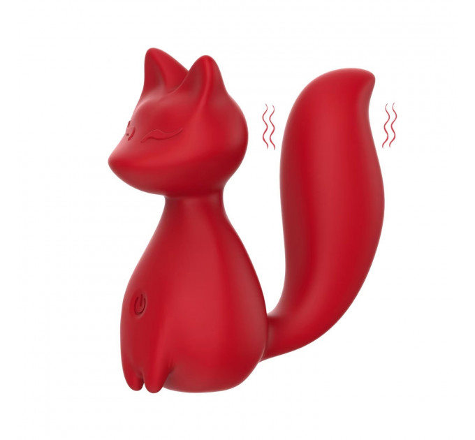 Міні-вібратор кліторальний Every Night Toys Doris у формі лисиці червоний, 10 режимів вібрації