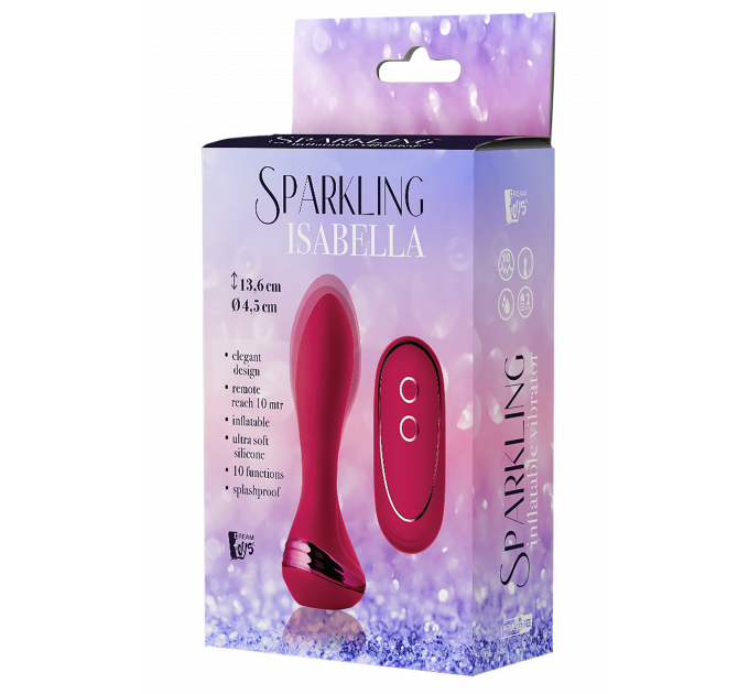 Надувний анальний затор із вібрацією Dream Toys SPARKLING INFLATABLE ISABELLA