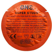 Набор латексных презервативов One Super Studs с точечным рельефом (цена за 5 шт.)
