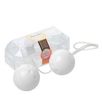 Шарики вагинальные Finger Sleeve Yam Balls со смещенным центром тяжести, белые