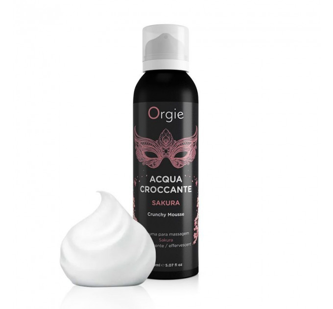 Шипуча пінка зволожуюча для масажу Acqua Crocante, Аромат: сакура, Orgie