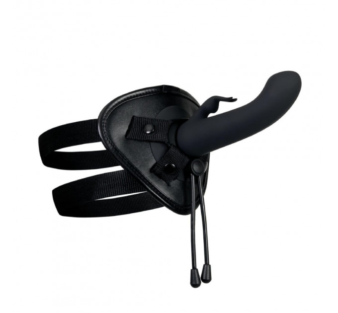 Страпон Evolved Novelties Heavenly Harness с вибрацией, черный
